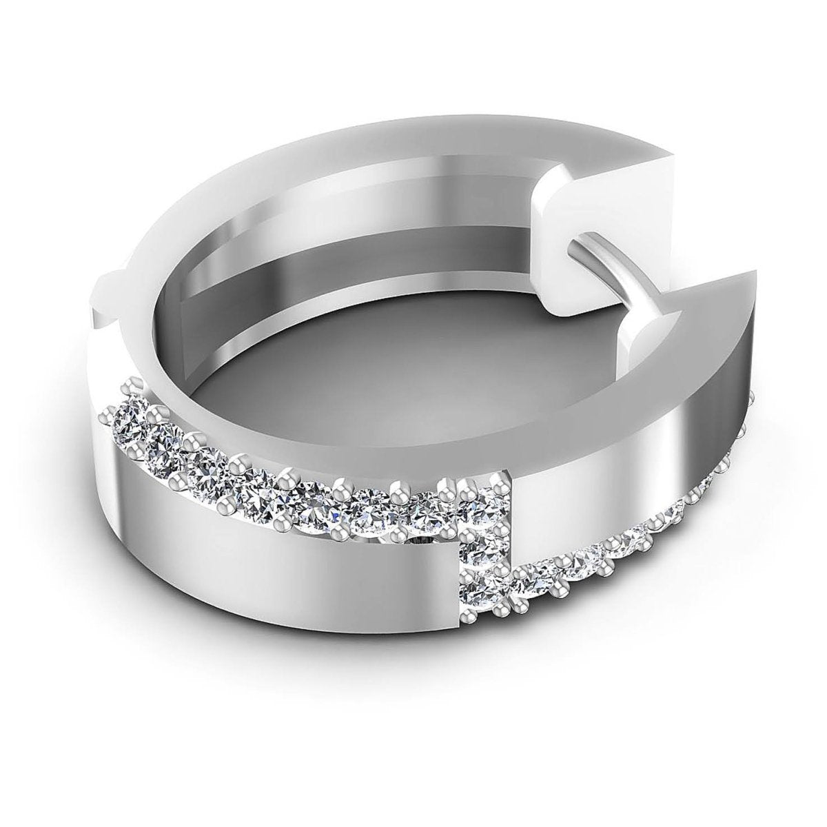 0.50 CT Round Cut Diamonds - Hoop & Drop Earrings - Primestyle.com