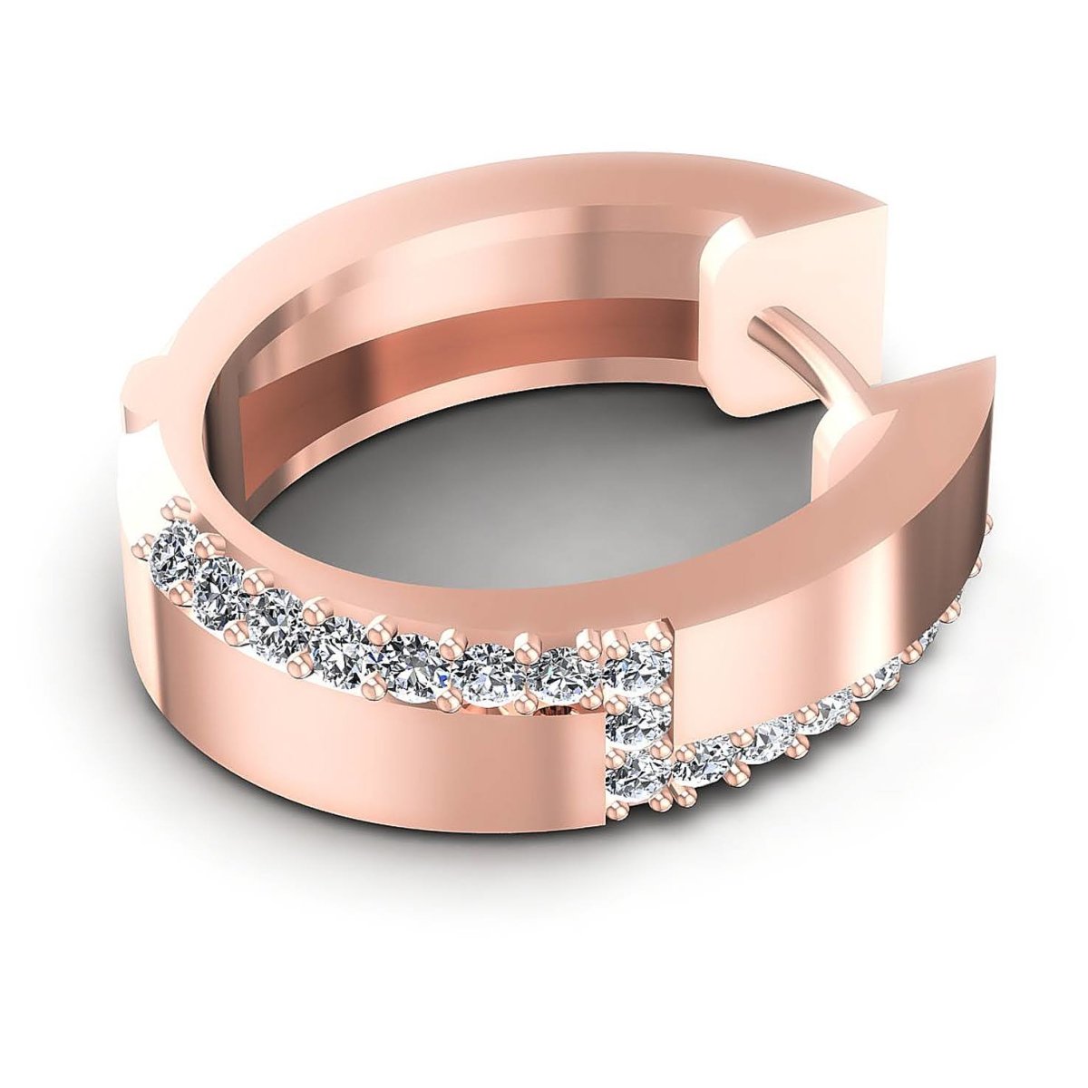 0.50 CT Round Cut Diamonds - Hoop & Drop Earrings - Primestyle.com