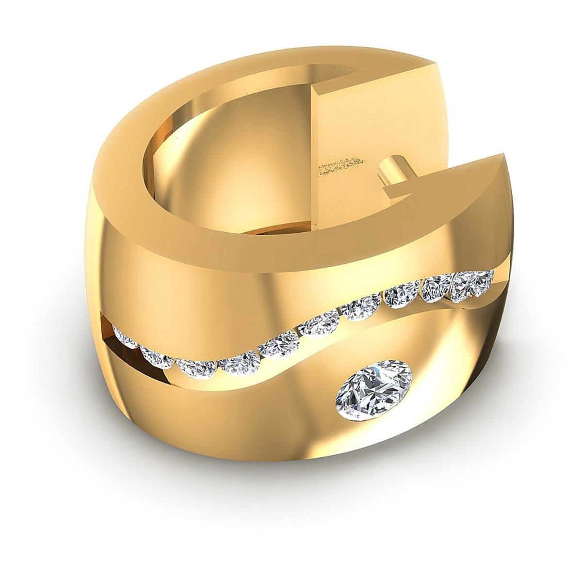 0.50 CT Round Cut Diamonds - Hoop & Drop Earrings - Primestyle.com