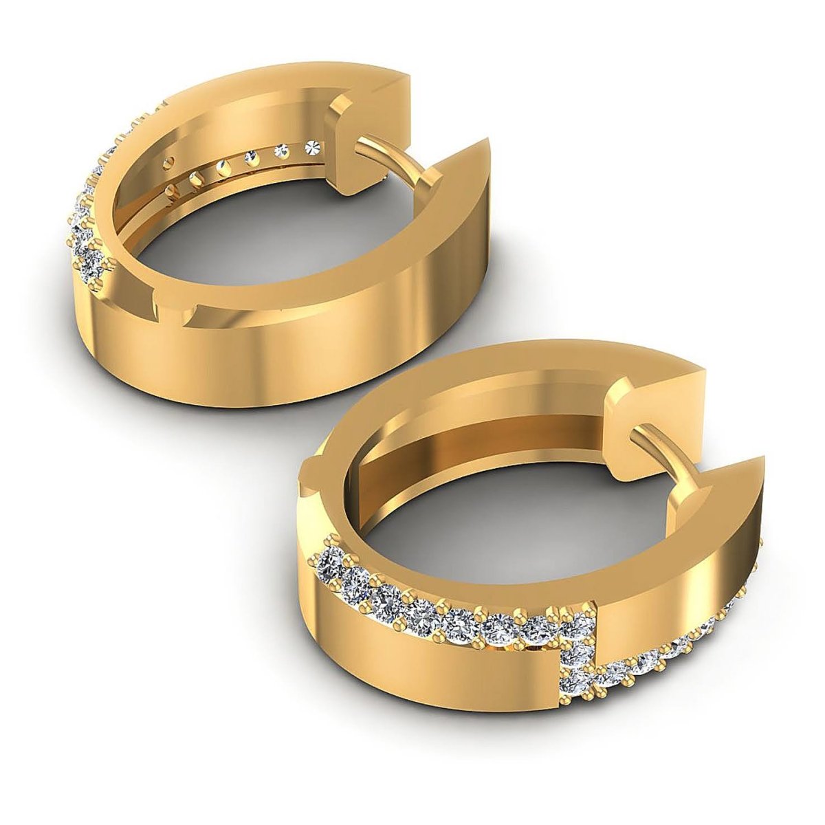 0.50 CT Round Cut Diamonds - Hoop & Drop Earrings - Primestyle.com