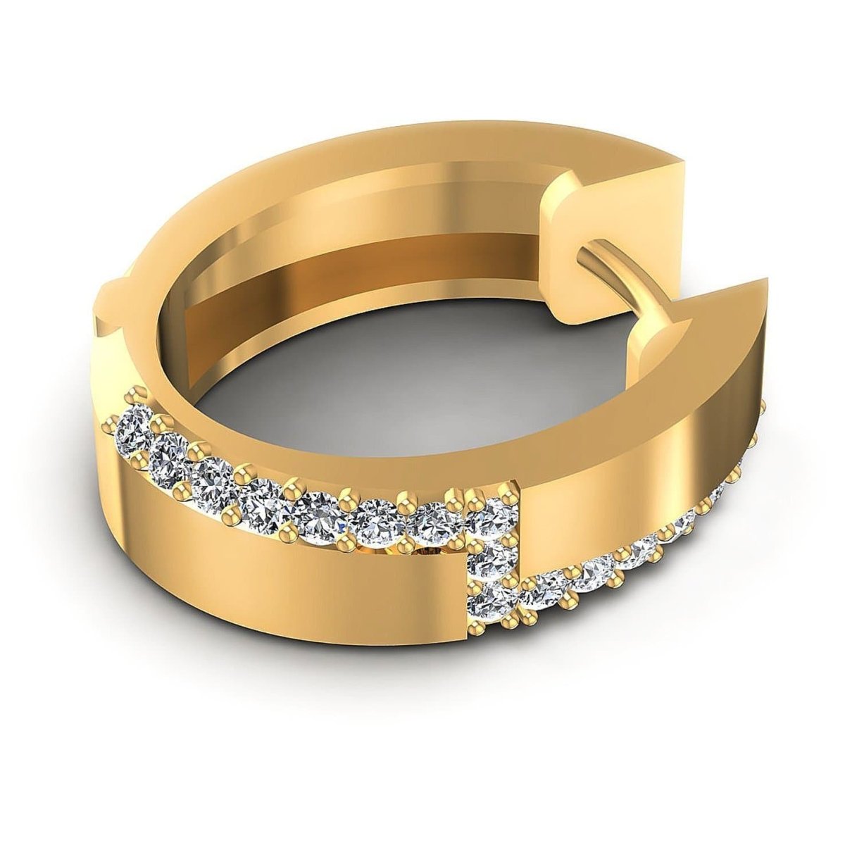 0.50 CT Round Cut Diamonds - Hoop & Drop Earrings - Primestyle.com