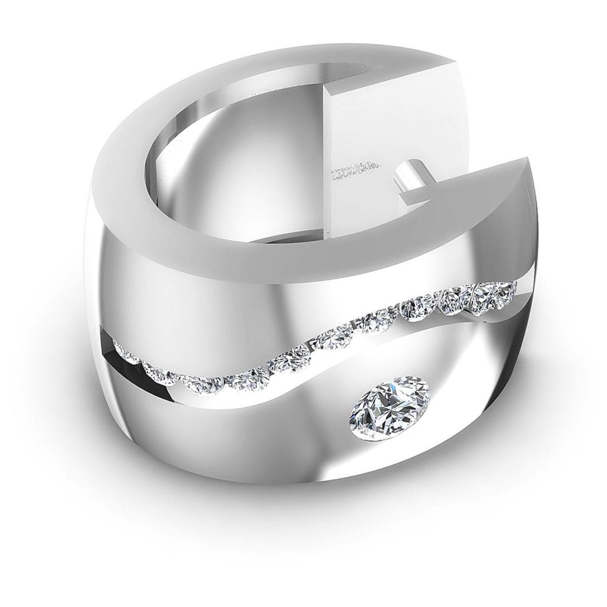 0.50 CT Round Cut Diamonds - Hoop & Drop Earrings - Primestyle.com