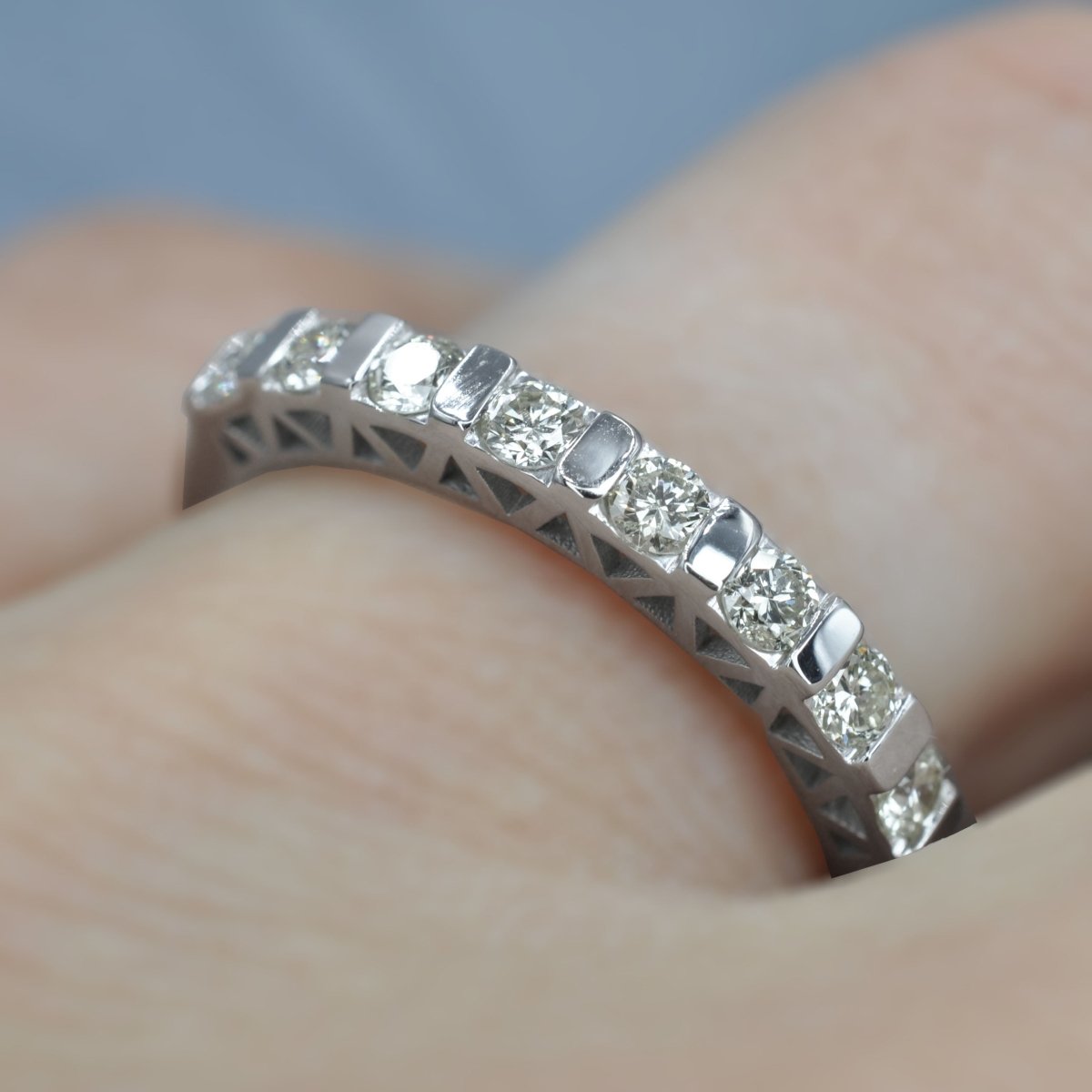 0.50 CT Round Cut Diamonds - Wedding Band - Primestyle.com