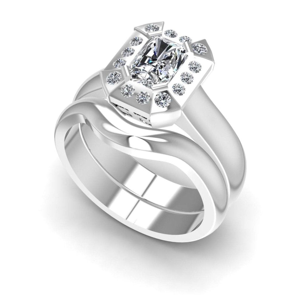 0.51-1.66 CT Radiant & Round Cut Natural Diamonds - Bridal Set
