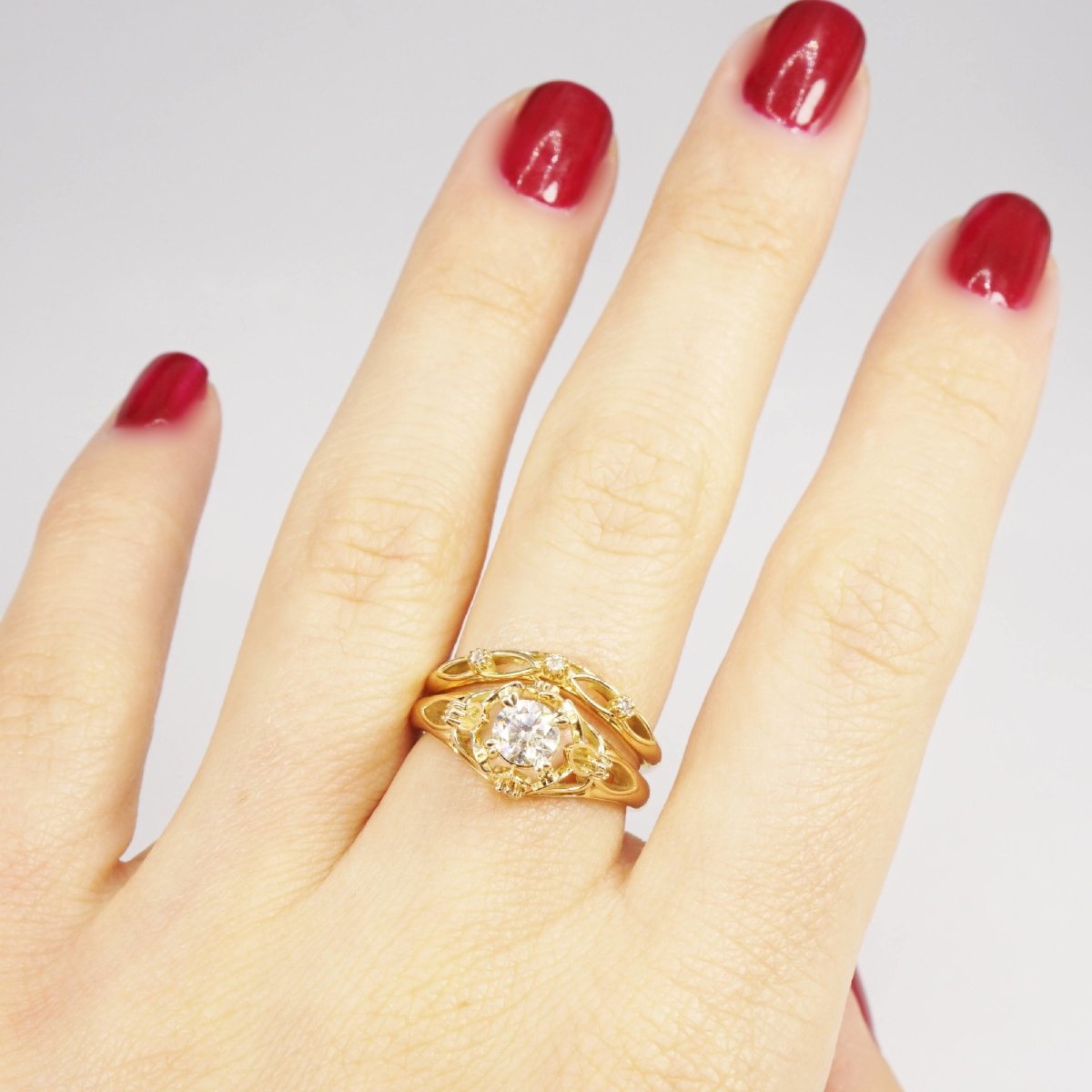 0.55-1.70 CT Round Cut Natural Diamonds - Bridal Set