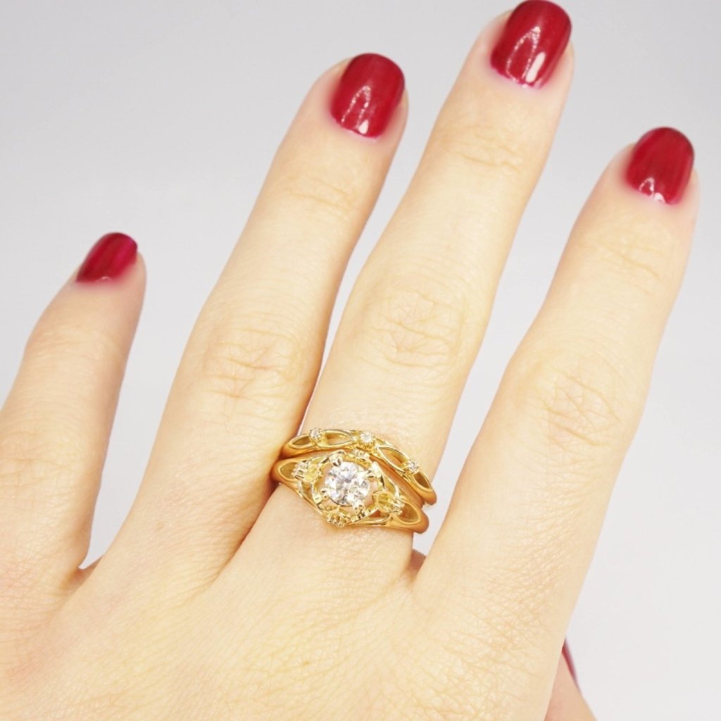 0.55-1.70 CT Round Cut Natural Diamonds - Bridal Set