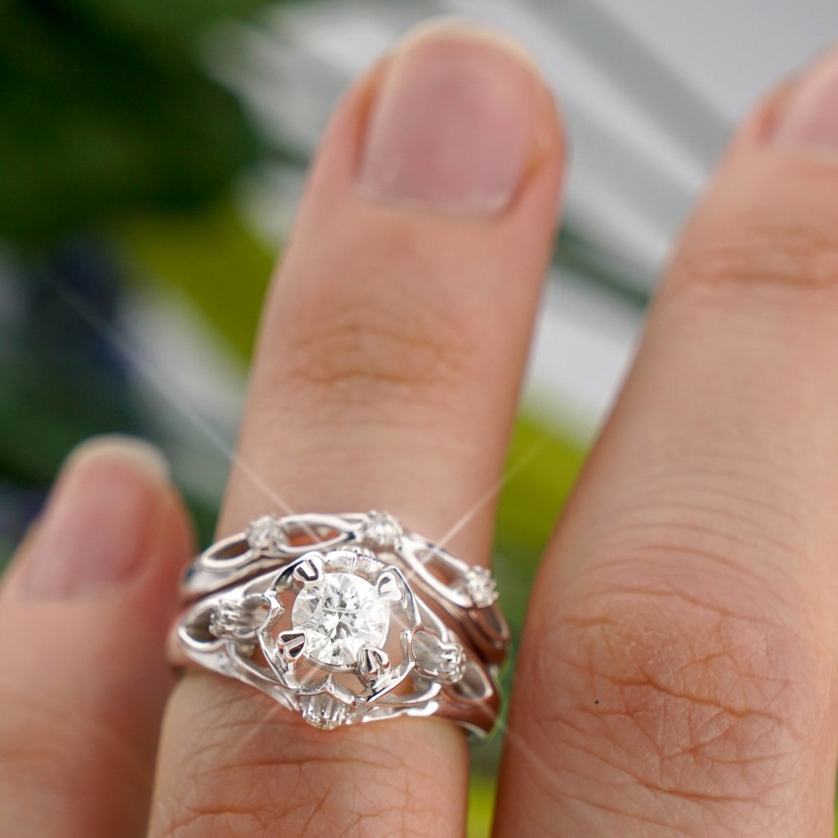 0.55-1.70 CT Round Cut Natural Diamonds - Bridal Set