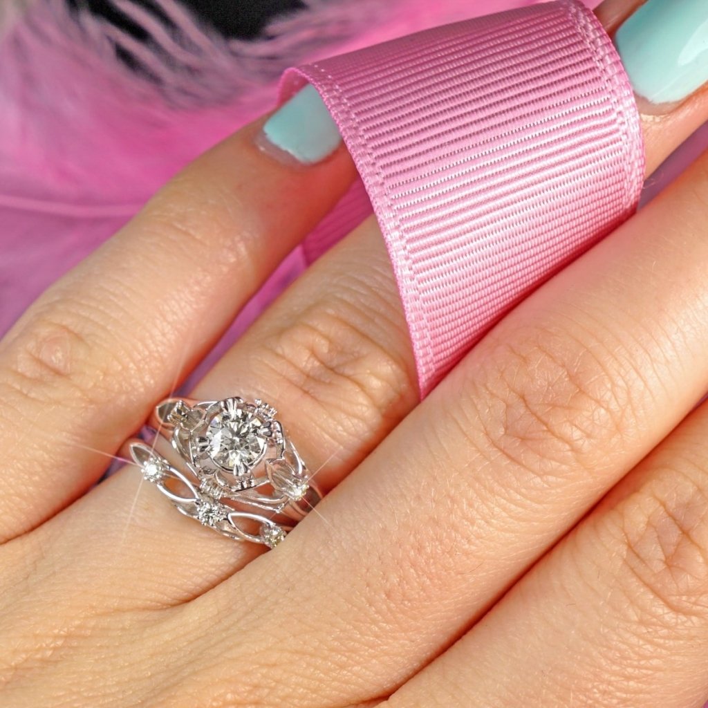 0.55 - 1.70 CT Round Cut Natural Diamonds - Bridal Set - Primestyle.com