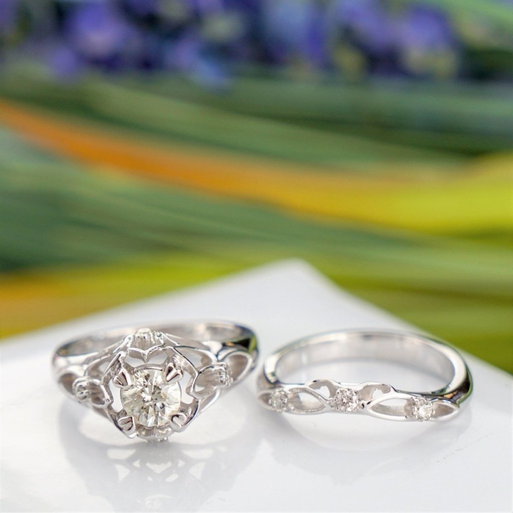 0.55-1.70 CT Round Cut Natural Diamonds - Bridal Set