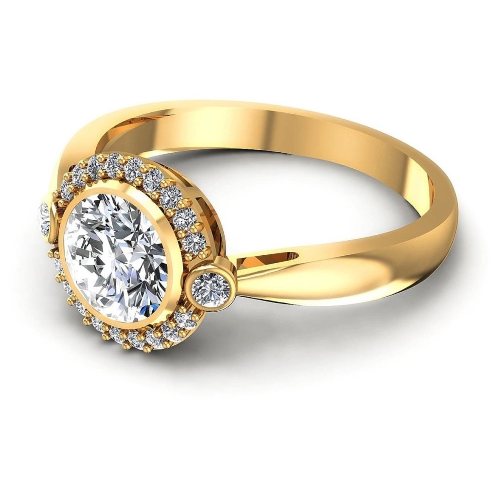 0.55 - 1.70 CT Round Cut Natural Diamonds - Halo Rings - Primestyle.com