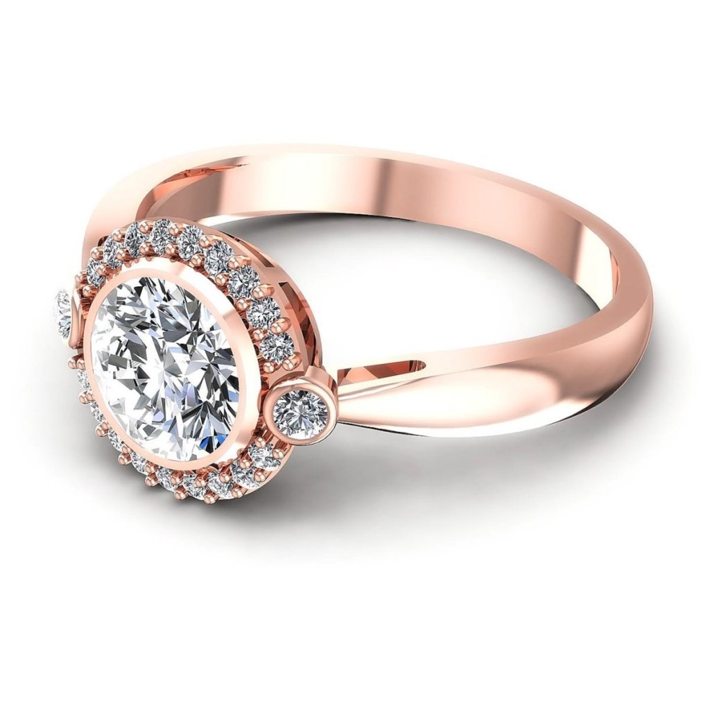 0.55 - 1.70 CT Round Cut Natural Diamonds - Halo Rings - Primestyle.com