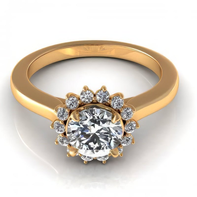 0.55-1.70 CT Round Cut Diamonds - Halo Ring - Primestyle.com