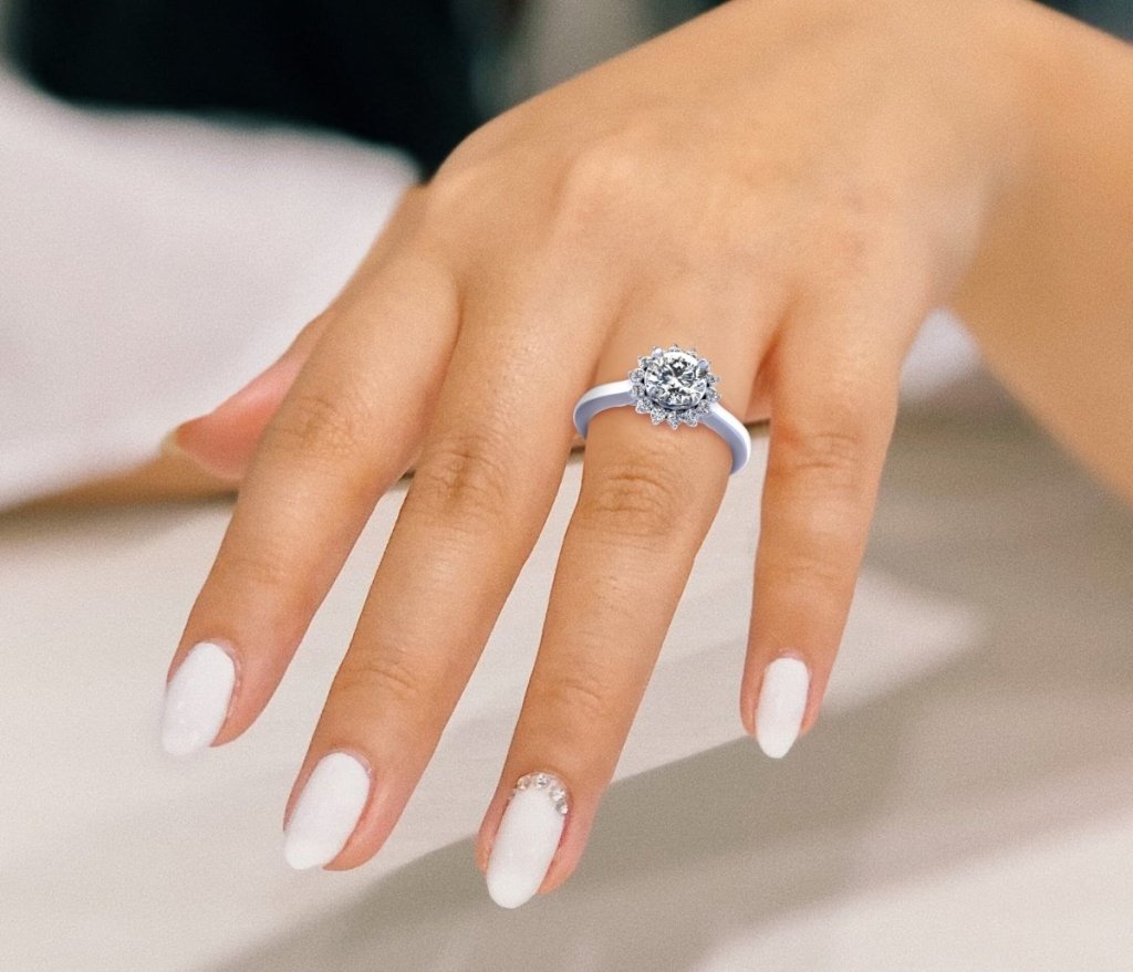 0.55 - 1.70 CT Round Cut Natural Diamonds - Halo Rings - Primestyle.com