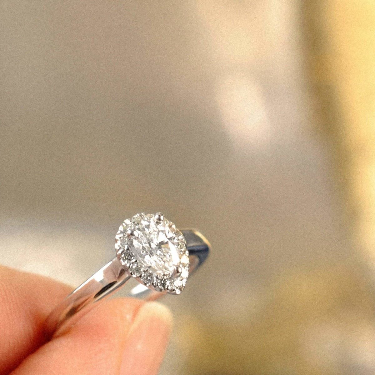 0.55-1.70 CT Round & Pear Cut Diamonds - Engagement Ring - Primestyle.com