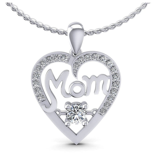 0.55 CT Round Cut Diamonds - Heart Pendant