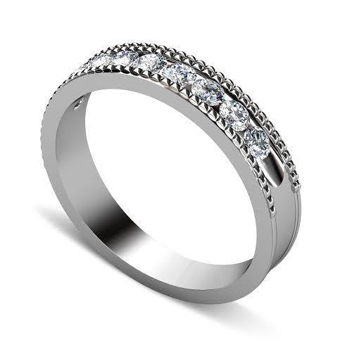 0.55 CT Round Cut Diamonds - Mens Wedding Band - Primestyle.com