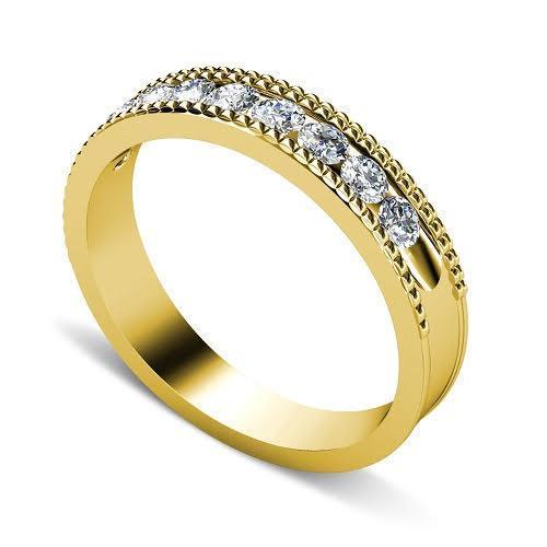 0.55 CT Round Cut Diamonds - Mens Wedding Band - Primestyle.com