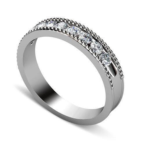 0.55 CT Round Cut Natural Diamonds - Mens Wedding Bands