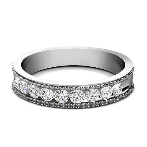 0.55 CT Round Cut Diamonds - Mens Wedding Band - Primestyle.com