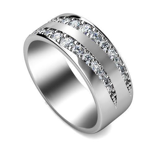 0.55 CT Round Cut Diamonds - Wedding Band - Primestyle.com