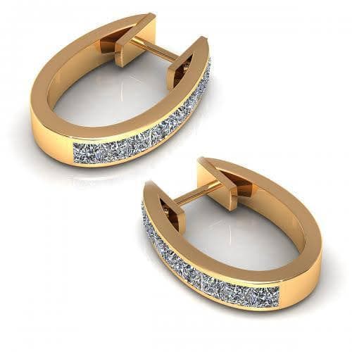 0.60-1.50 CT Princess Cut Diamonds - Diamond Earrings