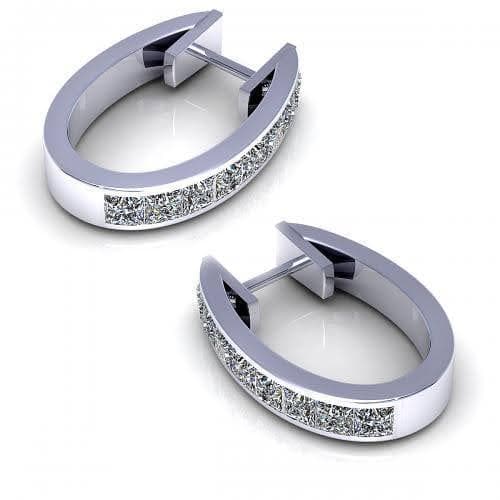 0.60-1.50 CT Princess Cut Diamonds - Diamond Earrings - Primestyle.com