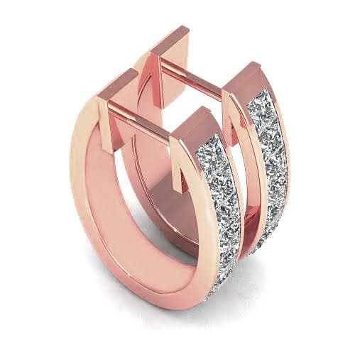 0.60-1.50 CT Princess Cut Diamonds - Diamond Earrings