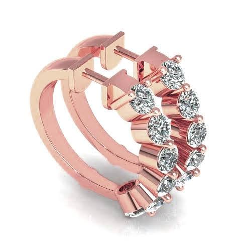 0.60-1.50 CT Round Cut Natural Diamonds - Diamond Earrings