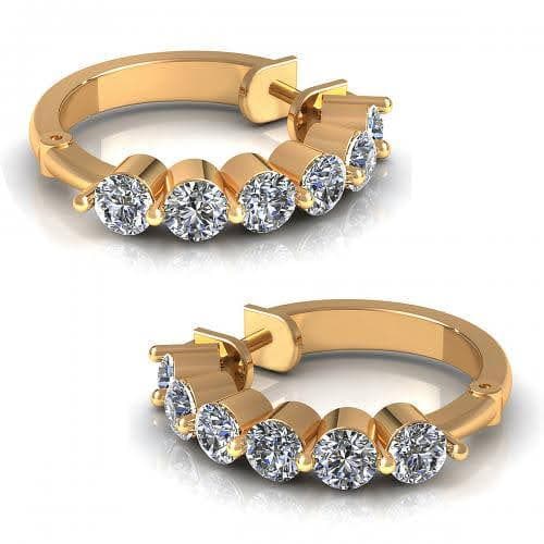 0.60-1.50 CT Round Cut Diamonds - Diamond Earrings - Primestyle.com