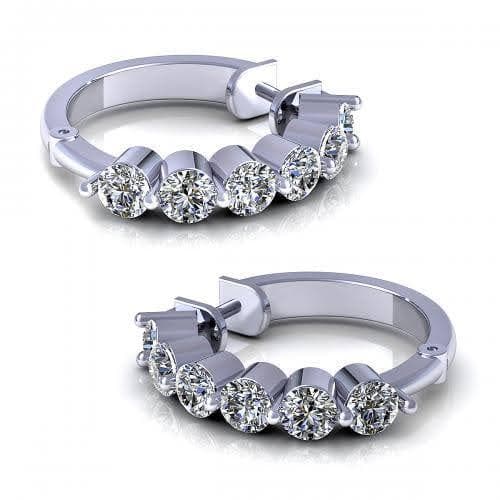 0.60-1.50 CT Round Cut Diamonds - Diamond Earrings - Primestyle.com