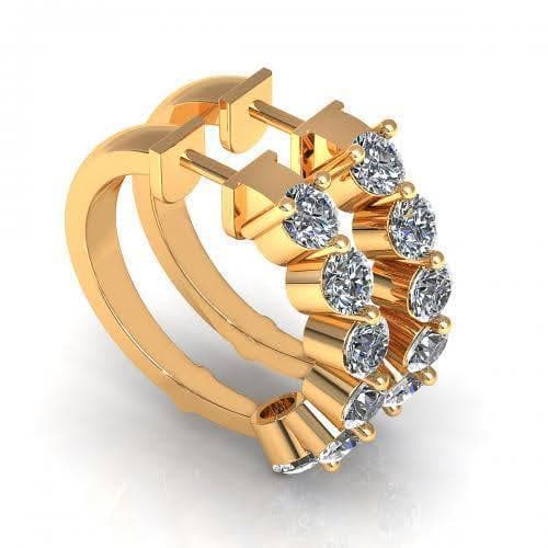 0.60-1.50 CT Round Cut Natural Diamonds - Diamond Earrings