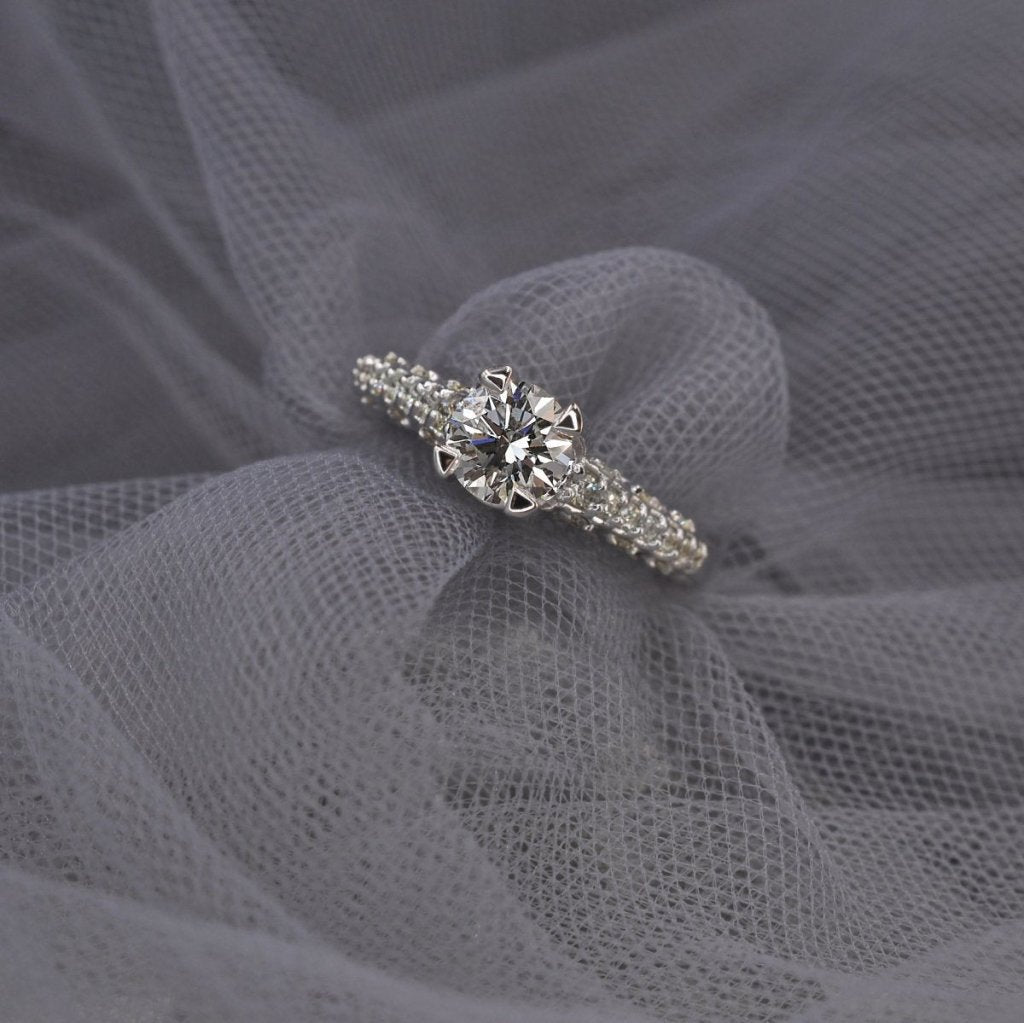 0.60 - 1.75 CT Round Cut Natural Diamonds - Engagement Ring - Primestyle.com
