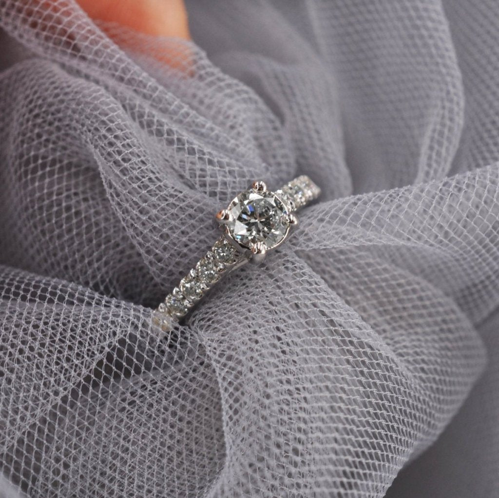 0.60 - 1.75 CT Round Cut Natural Diamonds - Engagement Ring - Primestyle.com