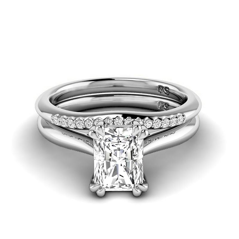 0.60-3.10 CT Round & Radiant Cut Lab Grown Diamonds - Bridal Set - Primestyle.com