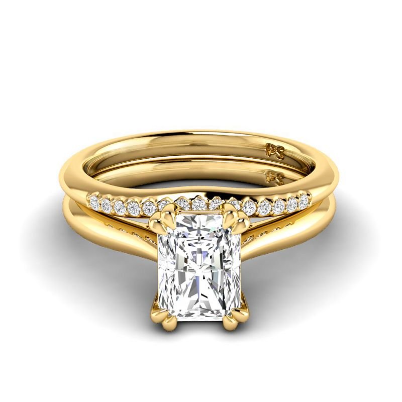 0.60-3.10 CT Round & Radiant Cut Lab Grown Diamonds - Bridal Set - Primestyle.com