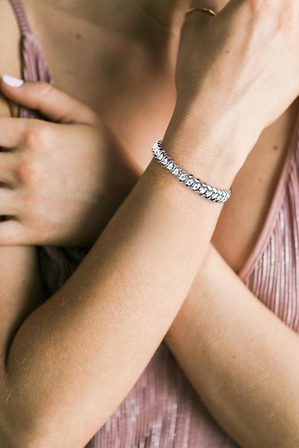 0.60-4.00 CT Round Cut Diamonds - Tennis Bracelet - Primestyle.com