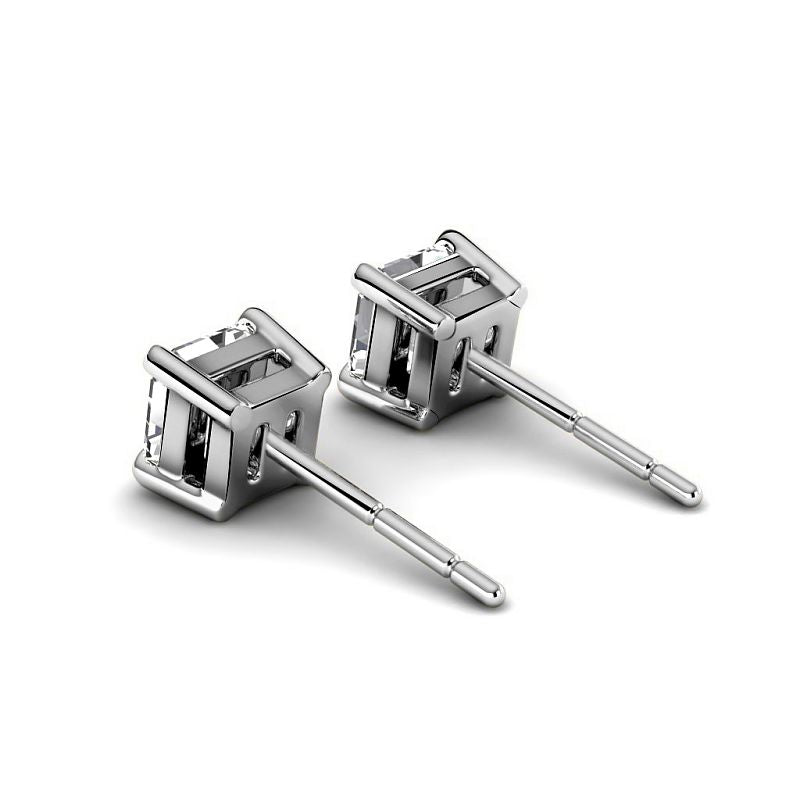 0.60-5.00 CT Ascher Cut Diamonds - Stud Earrings