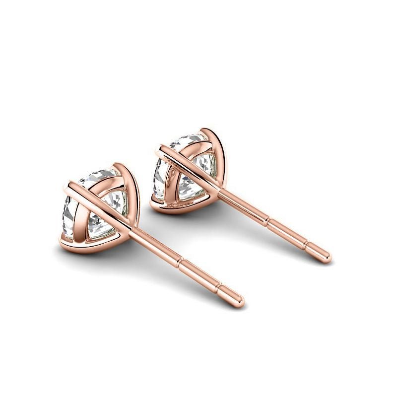 0.60 - 5.00 CT Cushion Cut Lab Grown Diamonds - Stud Earrings - Primestyle.com