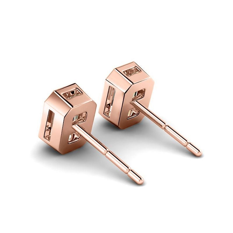 0.60-5.00 CT Emerald Cut Lab Grown Diamonds - Stud Earrings - Primestyle.com