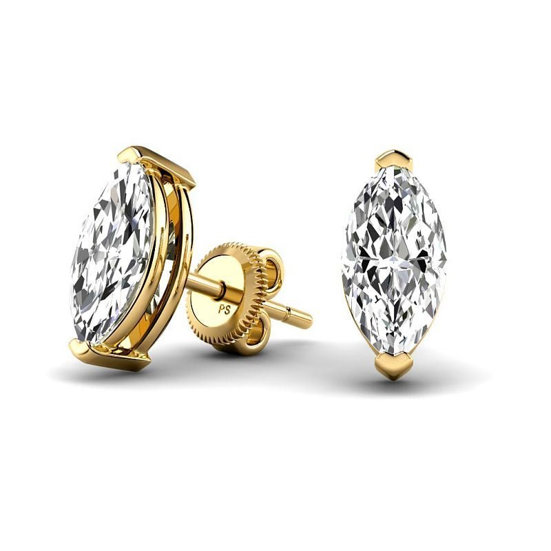 0.60 - 5.00 CT Marquise Cut Lab Grown Diamonds - Stud Earrings - Primestyle.com