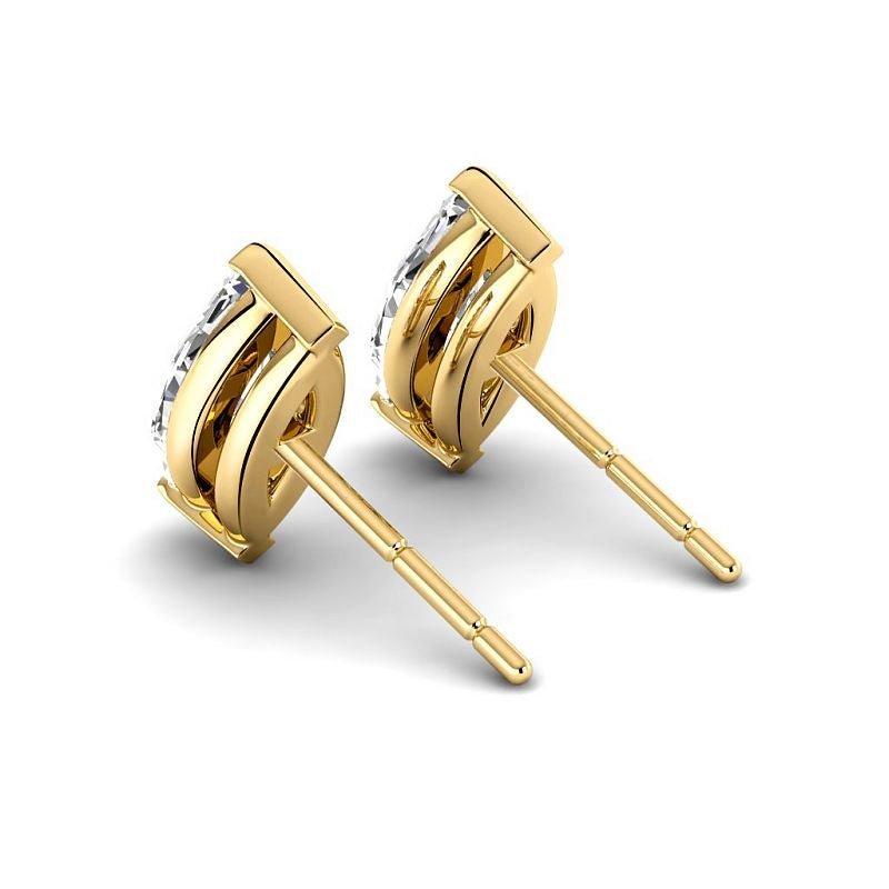 0.60-5.00 CT Marquise Cut Diamonds - Stud Earrings