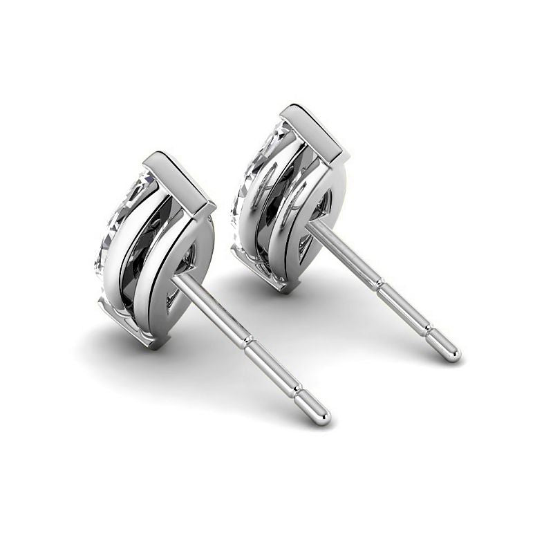 0.60-5.00 CT Marquise Cut Diamonds - Stud Earrings