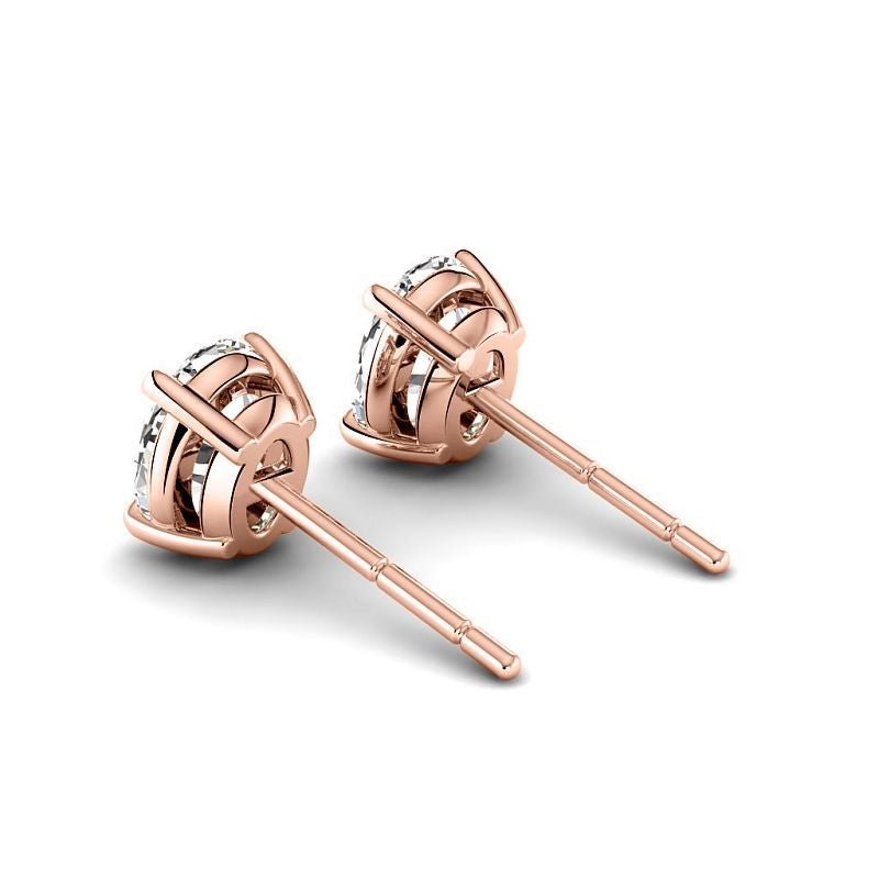 0.60-5.00 CT Oval Cut Diamonds - Stud Earrings