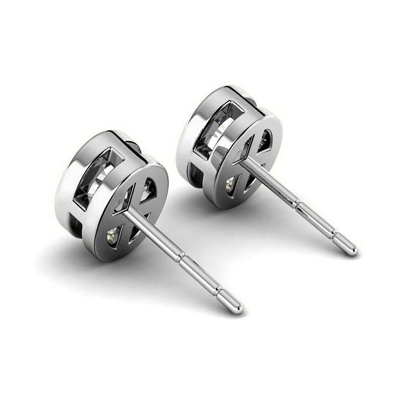 0.60-5.00 CT Oval Cut Diamonds - Stud Earrings