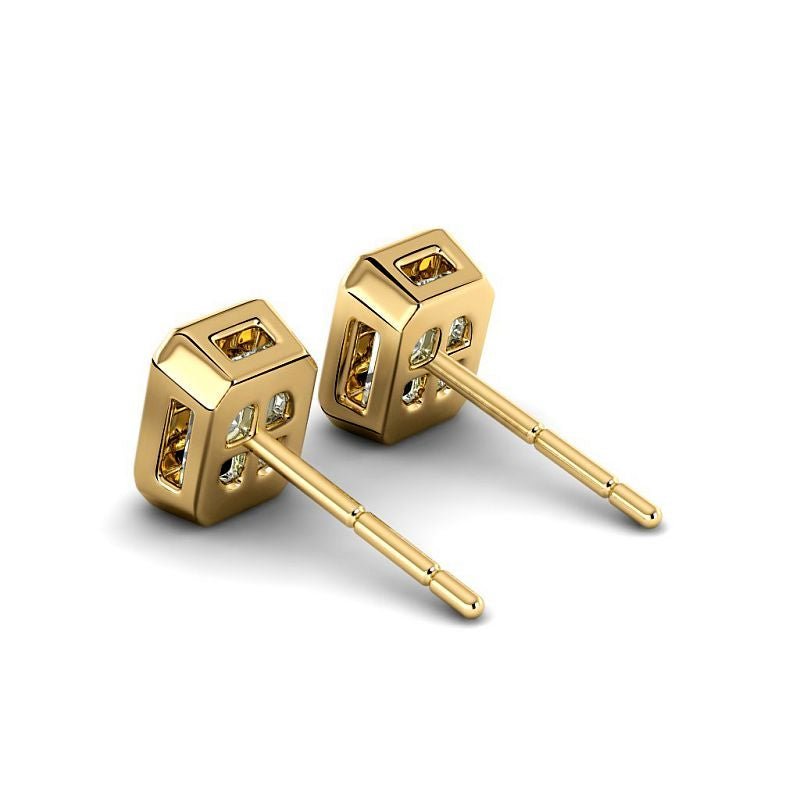 0.60 - 5.00 CT Radiant Cut Lab Grown Diamonds - Stud Earrings - Primestyle.com