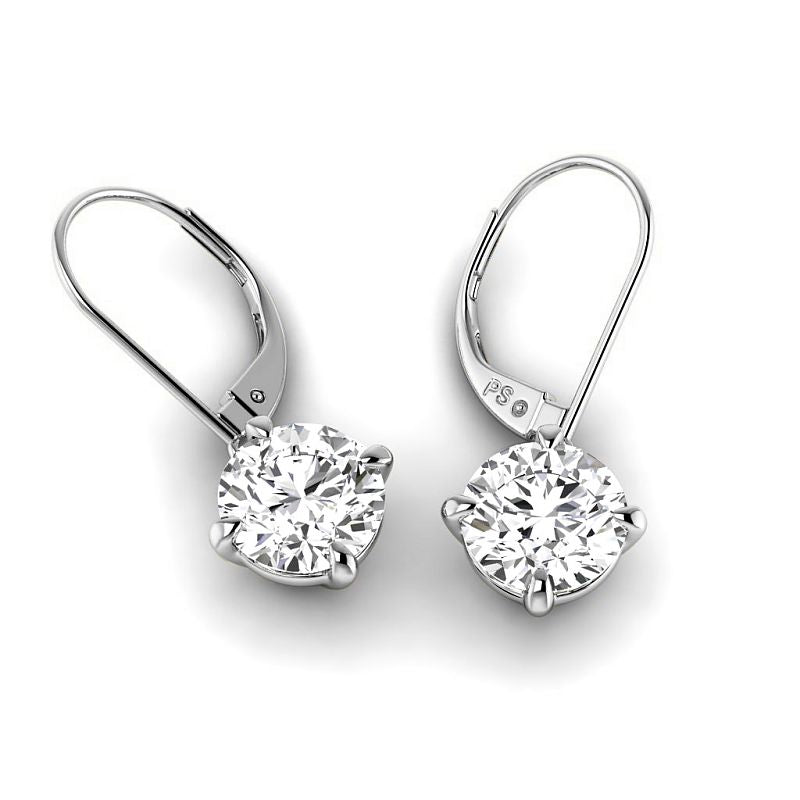 0.60-5.00 CT Round Cut Diamonds - Stud Earrings