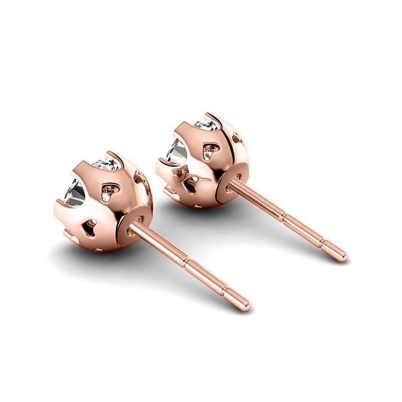 0.60 - 5.00 CT Round Cut Lab Grown Diamonds - Stud Earrings - Primestyle.com