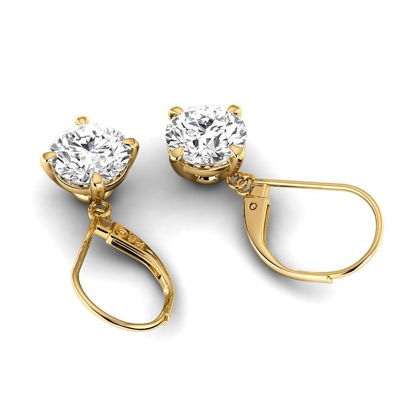 0.60-5.00 CT Round Cut Diamonds - Stud Earrings