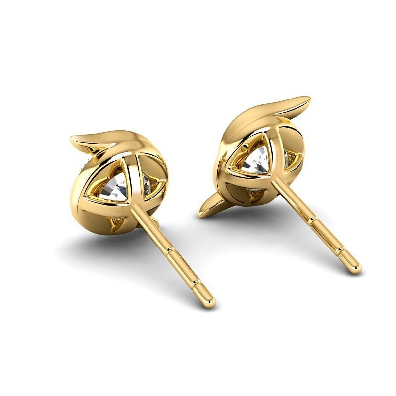 0.60-5.00 CT Round Cut Diamonds - Stud Earrings