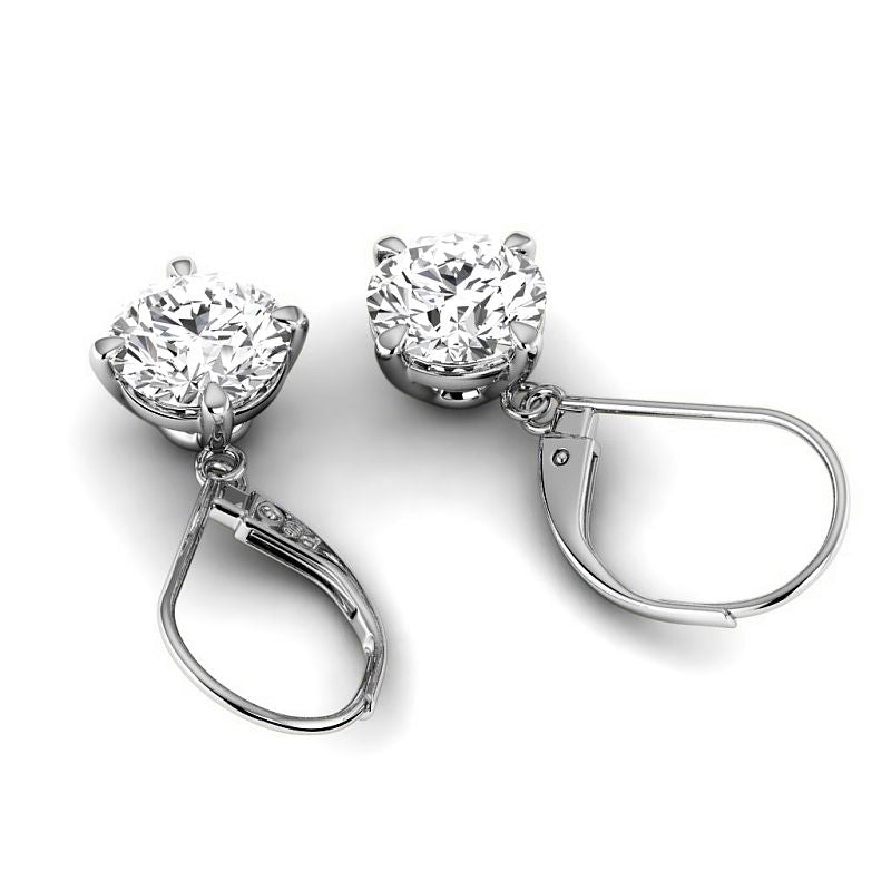 0.60-5.00 CT Round Cut Diamonds - Stud Earrings